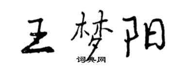 曾慶福王夢陽行書個性簽名怎么寫