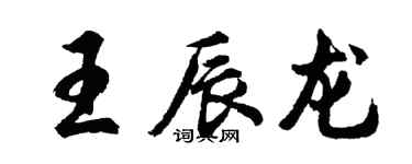 胡問遂王辰龍行書個性簽名怎么寫