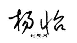 梁錦英楊怡草書個性簽名怎么寫