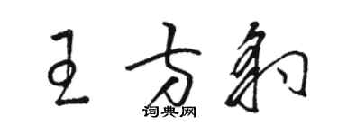 駱恆光王方豹草書個性簽名怎么寫