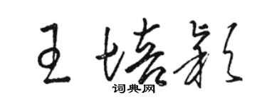 駱恆光王培穎草書個性簽名怎么寫