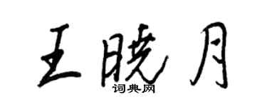 王正良王曉月行書個性簽名怎么寫