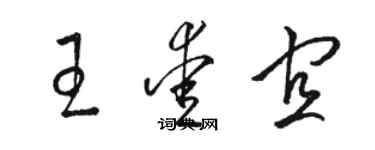 駱恆光王愛宜草書個性簽名怎么寫