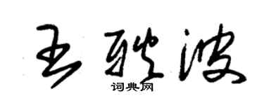 朱錫榮王耿波草書個性簽名怎么寫