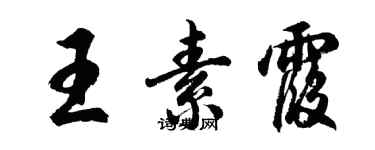 胡問遂王素霞行書個性簽名怎么寫