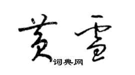 梁錦英黃雪草書個性簽名怎么寫