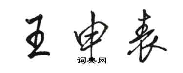 駱恆光王申表行書個性簽名怎么寫