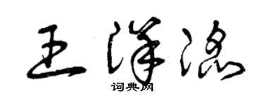 曾慶福王洋滔草書個性簽名怎么寫