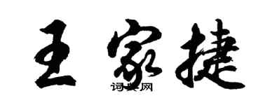胡問遂王家捷行書個性簽名怎么寫