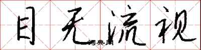 目無流視怎么寫好看
