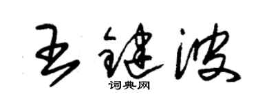 朱錫榮王鍵波草書個性簽名怎么寫