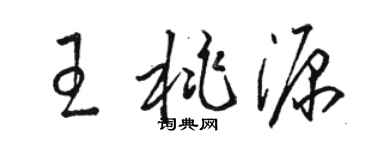 駱恆光王桃源草書個性簽名怎么寫
