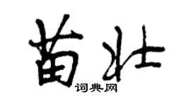 曾慶福苗壯行書個性簽名怎么寫