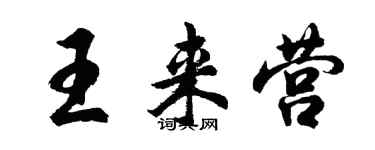 胡問遂王來營行書個性簽名怎么寫