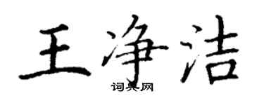 丁謙王淨潔楷書個性簽名怎么寫