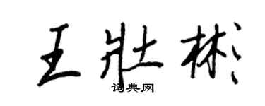 王正良王壯彬行書個性簽名怎么寫