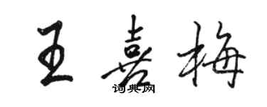 駱恆光王喜梅行書個性簽名怎么寫