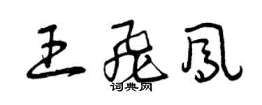 曾慶福王飛鳳草書個性簽名怎么寫