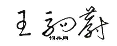 駱恆光王駒蔚草書個性簽名怎么寫