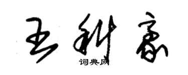 朱錫榮王科豪草書個性簽名怎么寫