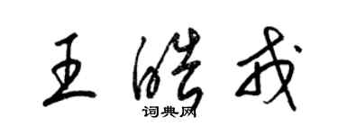 梁錦英王皓戎草書個性簽名怎么寫