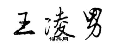 曾慶福王凌男行書個性簽名怎么寫