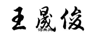 胡問遂王晟俊行書個性簽名怎么寫