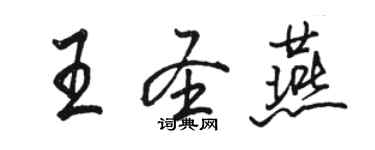 駱恆光王聖燕行書個性簽名怎么寫