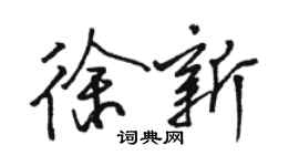 駱恆光徐新行書個性簽名怎么寫
