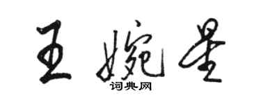 駱恆光王婉星行書個性簽名怎么寫