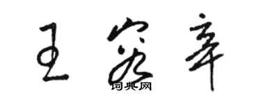 駱恆光王容辛草書個性簽名怎么寫