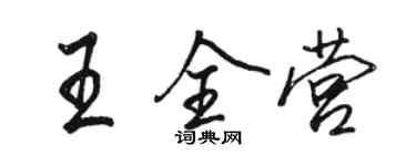 駱恆光王全營行書個性簽名怎么寫