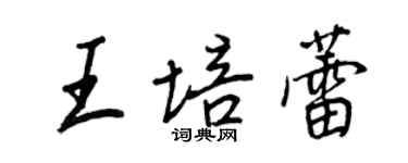 王正良王培蕾行書個性簽名怎么寫