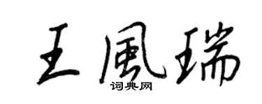 王正良王風瑞行書個性簽名怎么寫