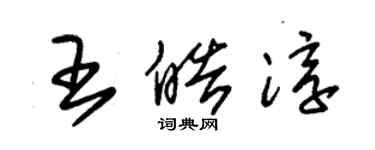 朱錫榮王皓淳草書個性簽名怎么寫