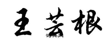 胡問遂王芸根行書個性簽名怎么寫