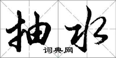 胡問遂抽水行書怎么寫