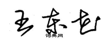 朱錫榮王東花草書個性簽名怎么寫