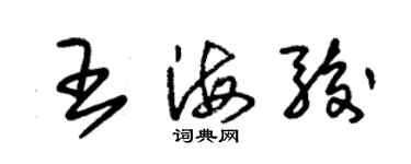 朱錫榮王海駿草書個性簽名怎么寫