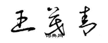 曾慶福王茂青草書個性簽名怎么寫