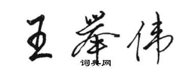 駱恆光王舉偉行書個性簽名怎么寫