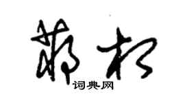 朱錫榮蔣相草書個性簽名怎么寫