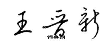 梁錦英王晉新草書個性簽名怎么寫