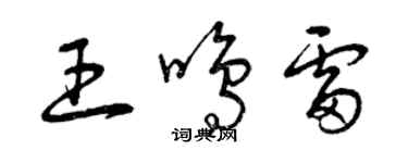 曾慶福王鳴雷草書個性簽名怎么寫