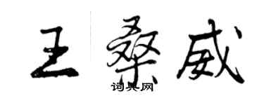 曾慶福王桑威行書個性簽名怎么寫