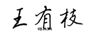 王正良王有枝行書個性簽名怎么寫