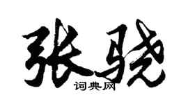 胡問遂張驍行書個性簽名怎么寫