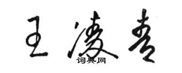 駱恆光王凌青草書個性簽名怎么寫