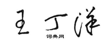 駱恆光王丁洋草書個性簽名怎么寫