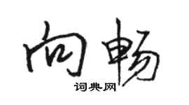 駱恆光向暢行書個性簽名怎么寫